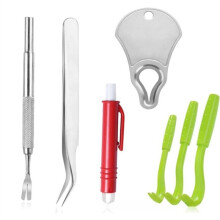 Dog Tick Remover Kit Flea Remover Hook Tweezer for Dogs Tick Clamp Pets Cat Dog Miates Flea Extractor Accessories