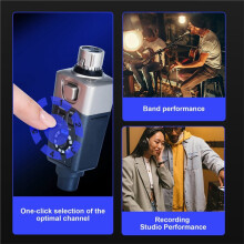 5.8 GHz in-Ear Monitor Wireless System 30M Stable Transmission Low-Latency 0.5MS IEM for Stage Performance Rehearsal T
