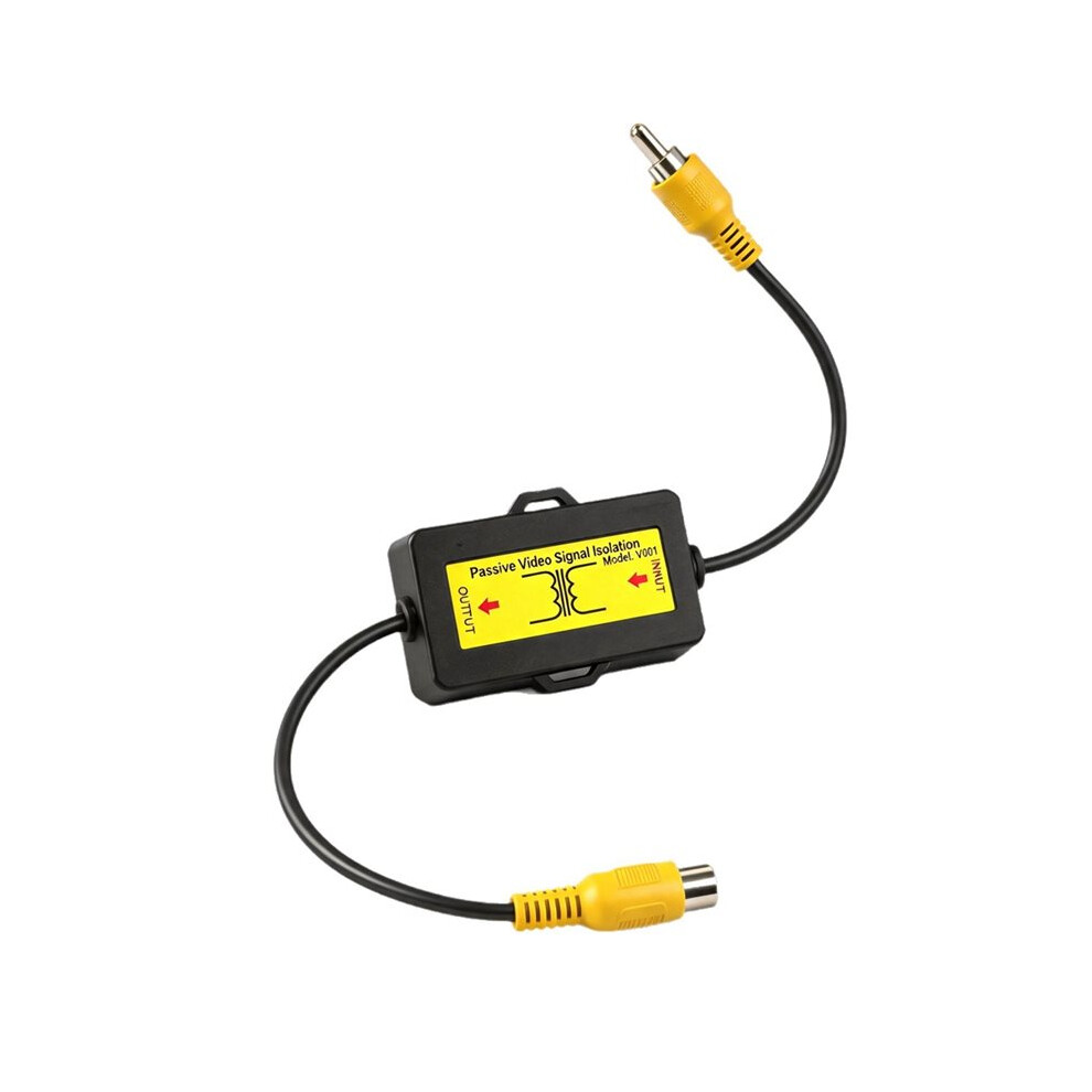 Car Rca Video Signal Isolator Passive Video Signal Isolation Video Anti-Interference Filter For Camera Snowflake Removal 4714183756703