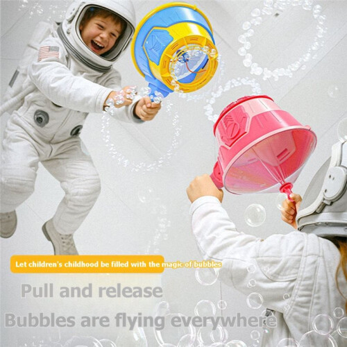 Air Cannon Multi Hole Bubble Blower Handheld Toy for Kids 2