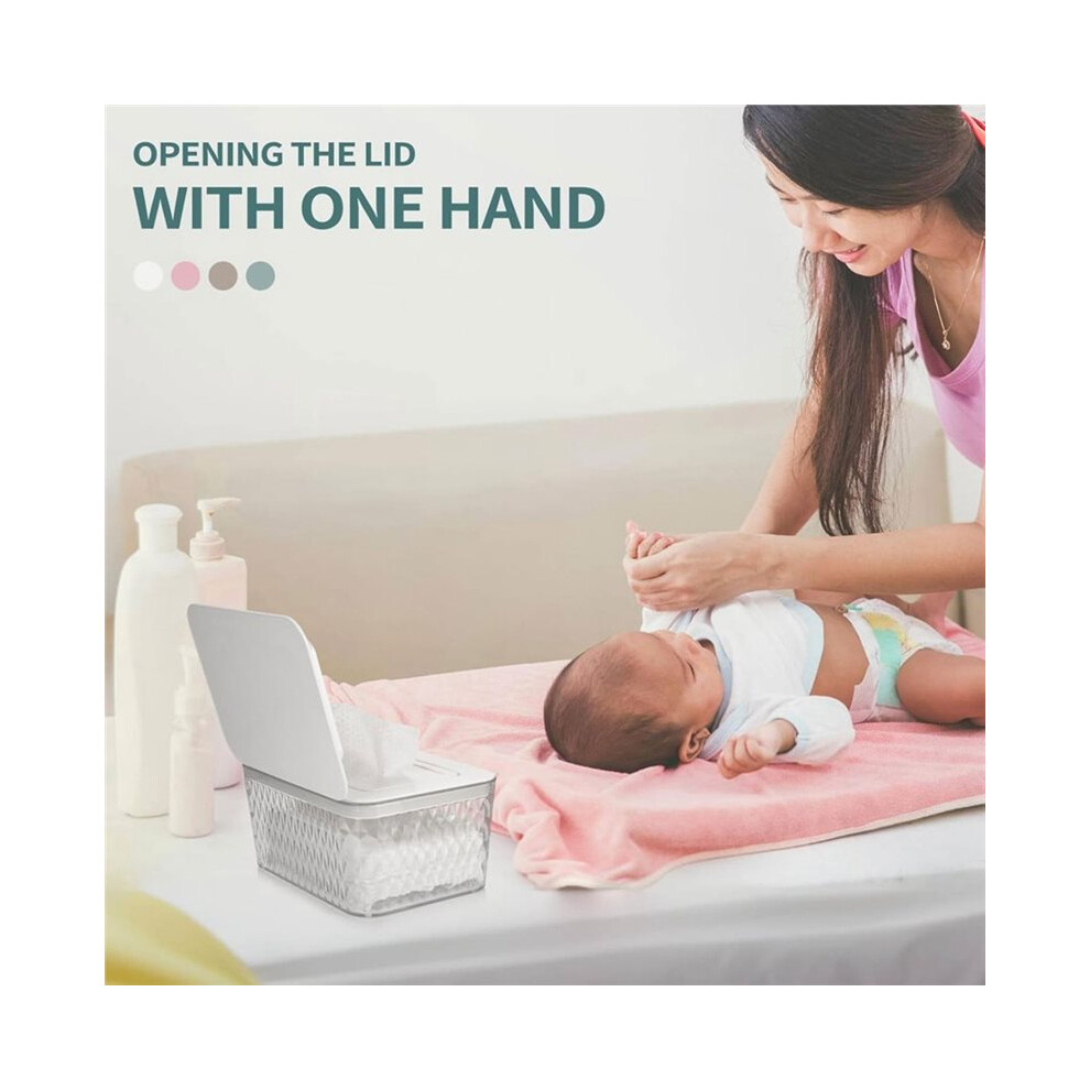 Wipes Dispenser,Wipe Holder for Baby & Adult, Seal-Designed Wipes Container for Bathroom Keep Diaper Wipes Freshs