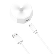 Integrated Wireless Charger for AquaSonic Black ,Black Pro,Vibe ,Vibe Pro,Duo Electric Toothbrush Charging Cable White