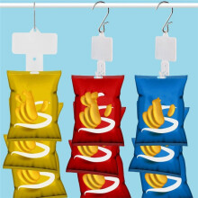 12 Pack Station Hanging Merchandise Strips with S Hooks, Plastic Display Strpis for Retail Display with Label Header