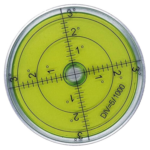 Aluminium High Precision Horizontal Leveler Bubble Level Tool Circle Round 2