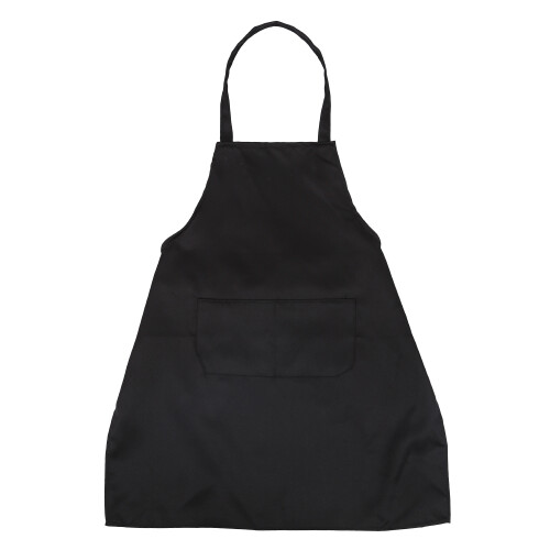 Unisex 2 Pocket Black Kitchen Apron Bib, One Size in Medium 2