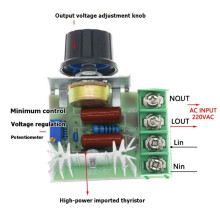 3PCS 2000 SCR Voltage Regulator Dimming Dimmers Motor Speed Controller Thermostat Electronic Voltage Regulator Module