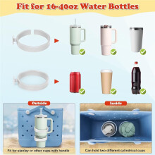Organizer Accessories for Bogg Bags ,Adjustable Cup Phone Holder with Hooks and Keychains,for Beach Bags Inside Outside
