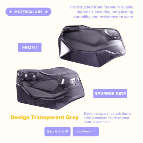 Motorcycle Handguard Hand Shield Protector Hander Hand Shield Plate Guard Protector for  368G 2024-2026 Grey 2