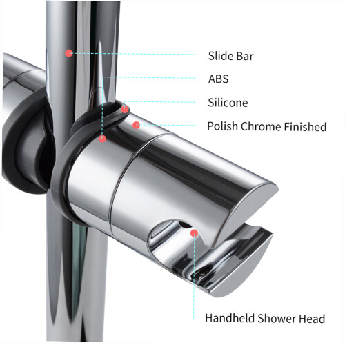 Chrome Hand Shower Bracket 18-25mm 2