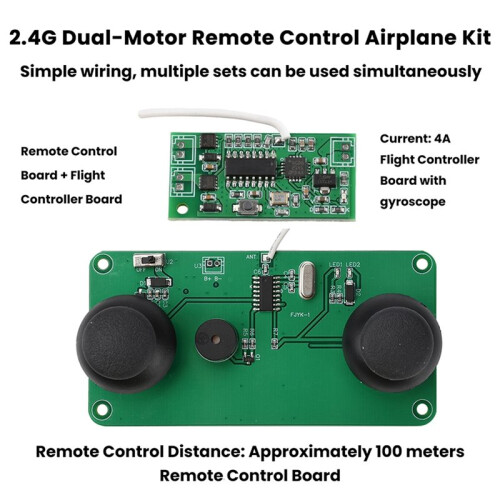 Simple Drone Remote Control Kit 2.4G Dual Motor Drive Control Board DIY Drone Remote Control Module 2