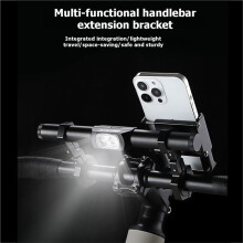 BENGGUO Support de Phare de Vélo, Rallonge de Guidon, Accessoires de Vélo, Éclairage de Vélo Étanche avec Support pour Téléphone