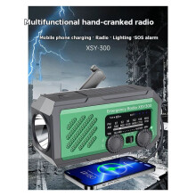 New Emergency Radio Solar Hand Crank Generator Radio with LED Light Weather AM/FM Portable Radio SOS Power Bank A