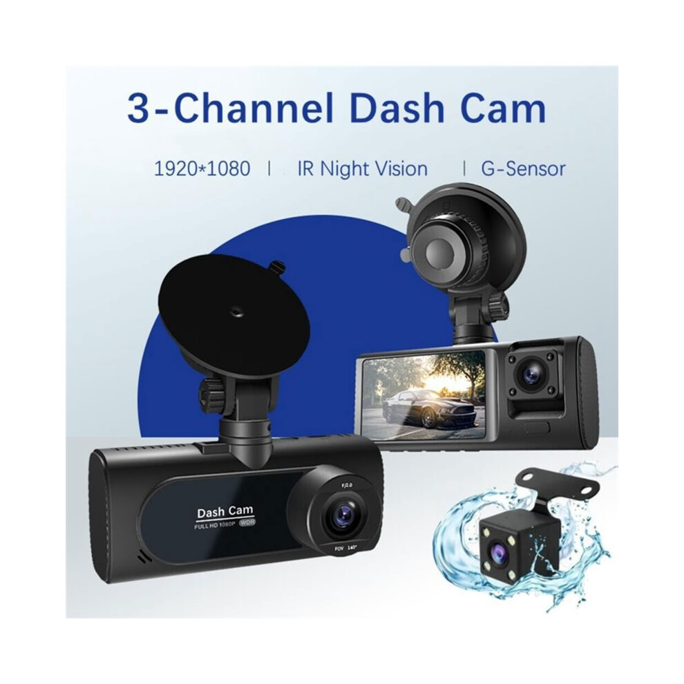 3 Channel Wifi Car Dash Dvr Cam 1080P 3-Screen Car Driving Recorder Camera Dashcam Camcorder For Car Monitor 4711791514039