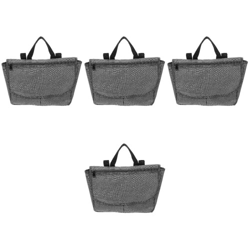 4Stk Leichte Rollstuhl Seitentasche Aus Wasserdichtem Polyester Grau 1