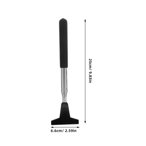 1Ensemble Brosse Essuie-Glace Rétactable Miroir Silicone Noir 1