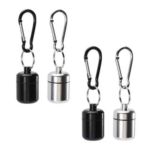 8 Pack Ear Plug Carrying Case Keychain, Portable Keychain Pill Case, Waterproof Metal Earplug Case Small Pill Container