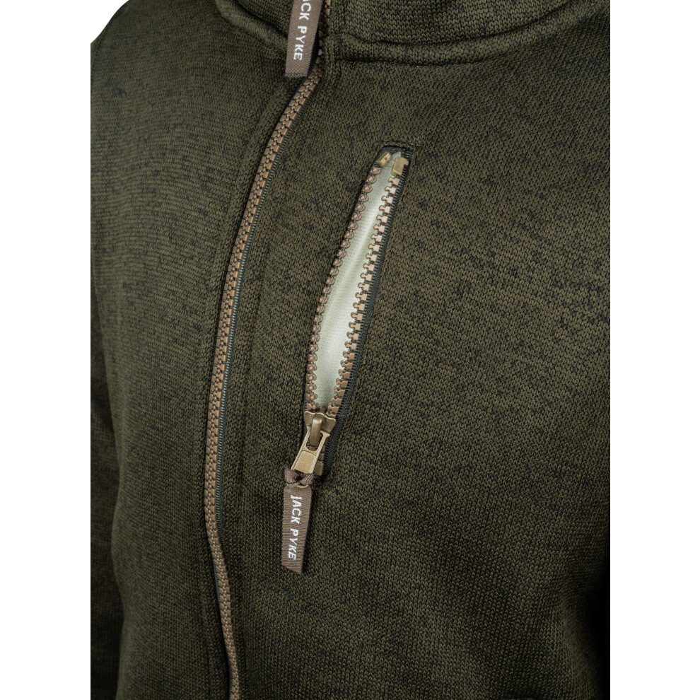 Jack Pyke Junior Scandinavian Fleece Jacket Olive Medium Dark