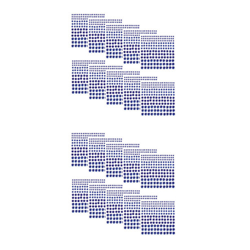 30Sheets Blue Eye Shaped Acrylic Rhinestone Face Stickers for DIY 2