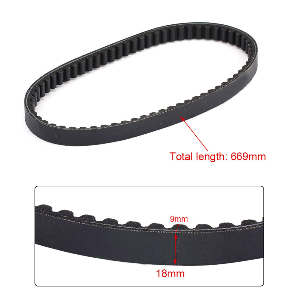 Gy6 139Qmb 50Cc Belt 669X18x30mm Black 7293282660298