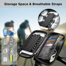 Waterdichte fietstelefoontas met touchscreenvenster en zonneklep voor smartphones tot 7 inch.