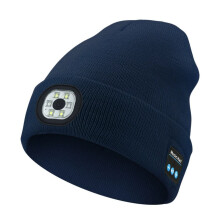 Gorro de punto unisex con luz LED y Bluetooth 5.0, recargable por USB, con 5 LED y cálido para correr y el invierno
