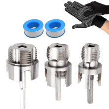 Pipe Tapping and Threading Tool, Premium Carbon Steel Dual-Function Internal & External Pipe Threader Sizes Pipes Suit