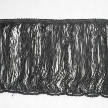Special Wholesale Order, Black or White Nylon Chainette Fringe, 18-20cm, 10 Yard/9.14m White