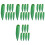 40Pcs Creative Lifelike Foam Okra Models Green Artificial Vegetable 2