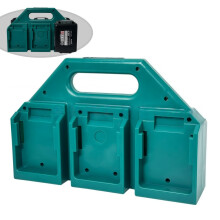 Soporte para batería de herramientas de 18 V, organizador compacto para 6 celdas, ahorro de espacio y orden eficiente