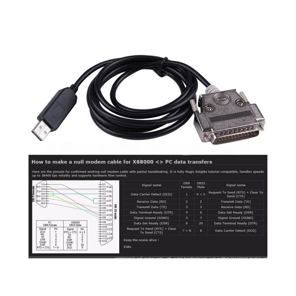 Usb To Db25 Male Adapter With Ftdi Chipset - Compatible For Fanuc 0/6/11 Series, Cnc Rs232 Serial Cable 4714081805350