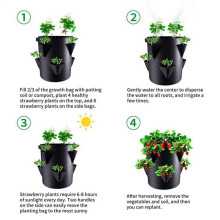 Aardbeienplantzak van 7 Gallon met 6 Zijvakken, Tomatenplantzakken, Aardbeienpotten, Plantenpotten