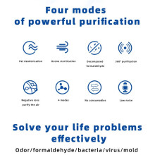 2 Ozone Generator Air Purifier Plug in Adjustable Ozone Deformaldehyde Sterilization Deodorization EU Plug