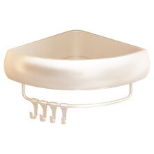 Wall-Mounted Aluminum Bathroom Shelf with No Drill Suction Cup Adhesive