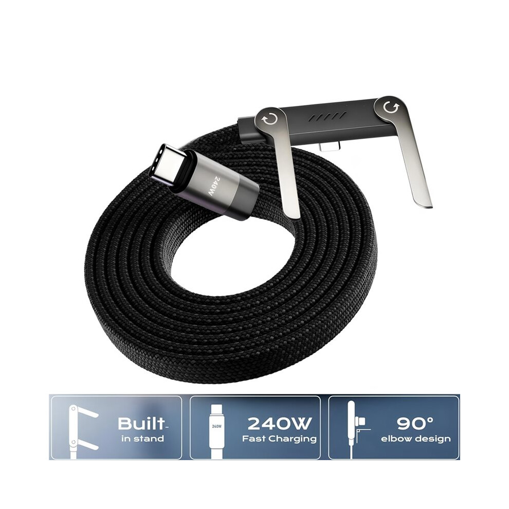 240W Typec To Typec Charge Cable With Stand For Fast Charging And Data Sync 1.5M 4713555228534