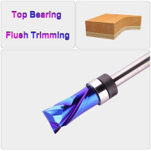 Top Bearing Compression Flush Trim Router Bit 1/4" Shank for Woodworking