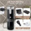 Macchina da caffè portatile da 170 ml, nera, per espresso, caffè macinato e capsule, ideale per casa, ufficio e auto. 5