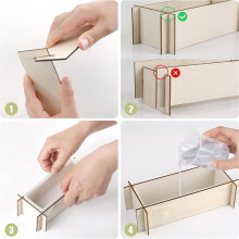 Rectangle Silicone Resin Molds for Epoxy Casting, 5 Sizes with Wooden Support, Ideal for DIY Gifts and Furniture Decor