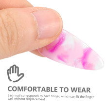 8St Duurzame Roze Guzheng Vingerpicks Met Comfortabele Bescherming