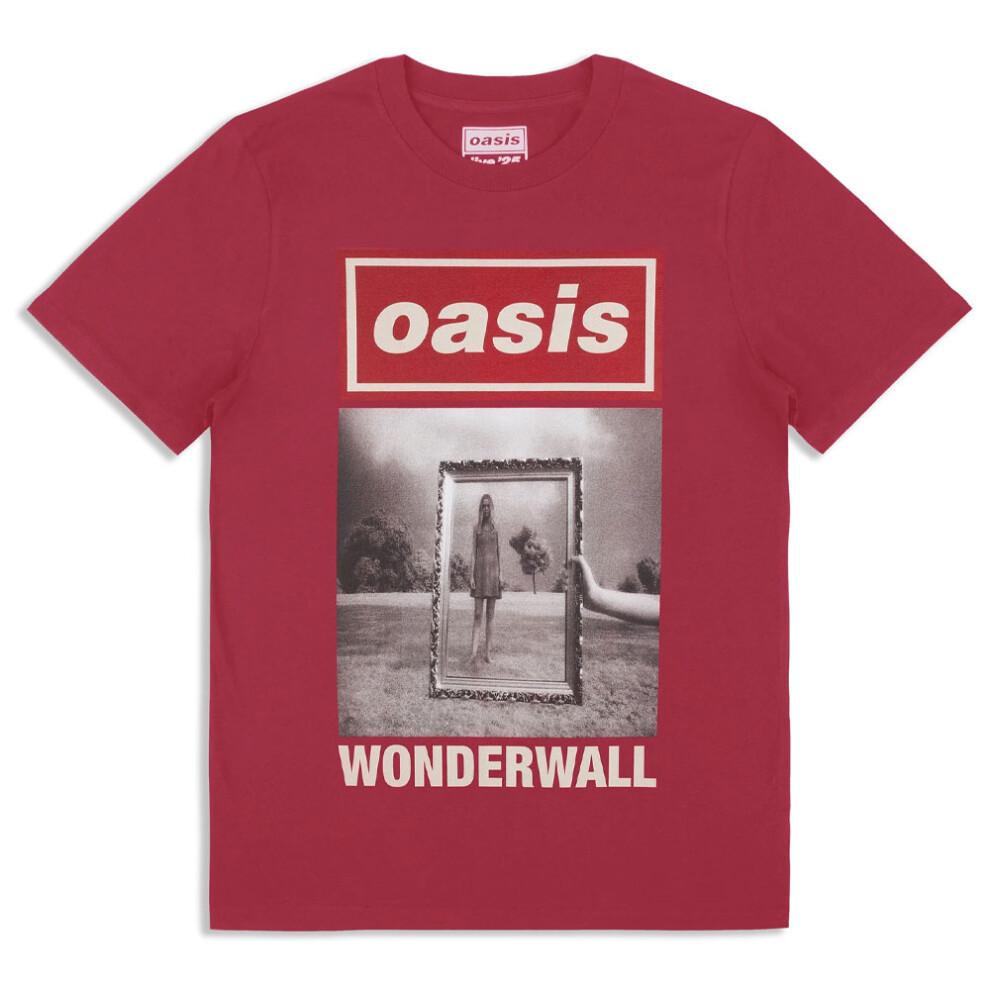 Oasis (Xxxl, Maroon) Wonderwall Single Cover T Shirt