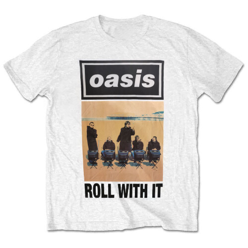 Oasis (XL, White) Oasis Roll With It Single Cover T Shirt