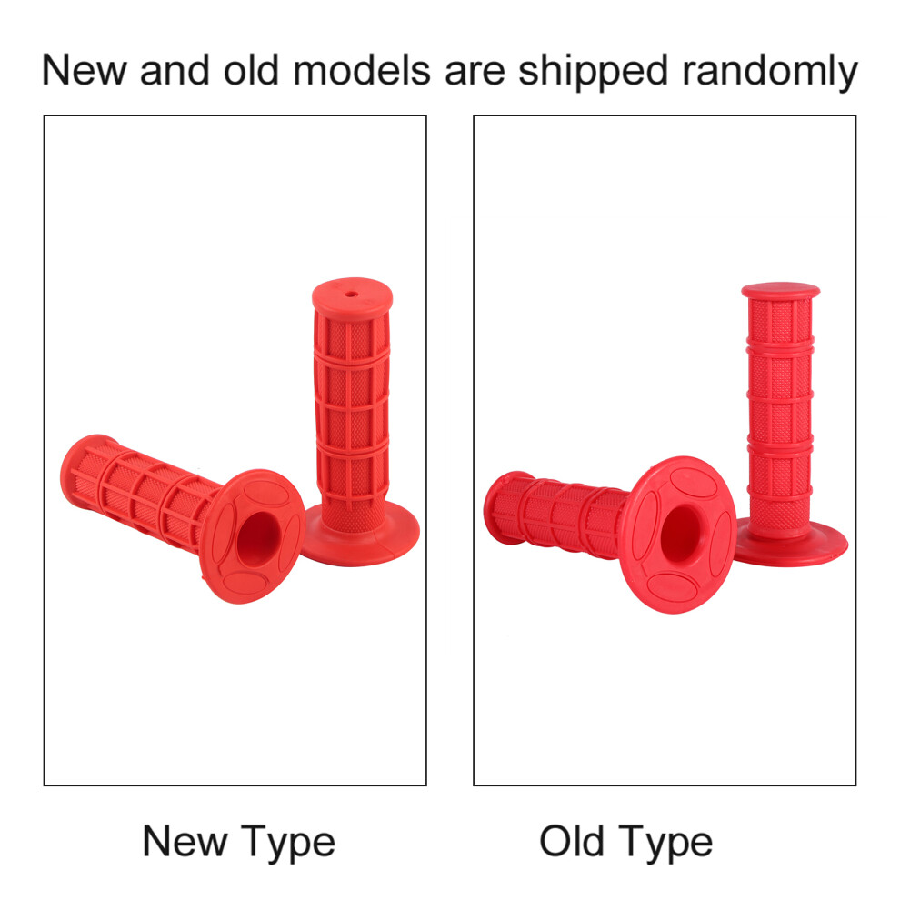 7/8" Silicone Handlebar Grips, 22Mm Soft Pair Red 7293282664203