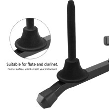 Alto&Tenor Saxophone Stand Folding Saxophone Stand Saxophone Holder Rack with 2 Detachable Flute/Clarinet Holders