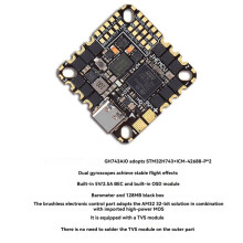 JHEMCU GH743AIO-HD Flight Controller ICM-42688 AM32 3-6S 4in1 Brushless ESC for RC FPV Freestyle Drone 50A