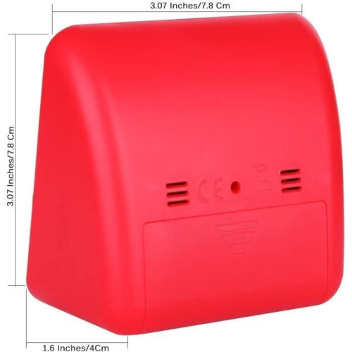 Visual Analog Countdown Timer, Silent Timer, Red ABS Plastic, 78 x 78 x 45 mm, Easy to Use, Home and Classroom Use 1