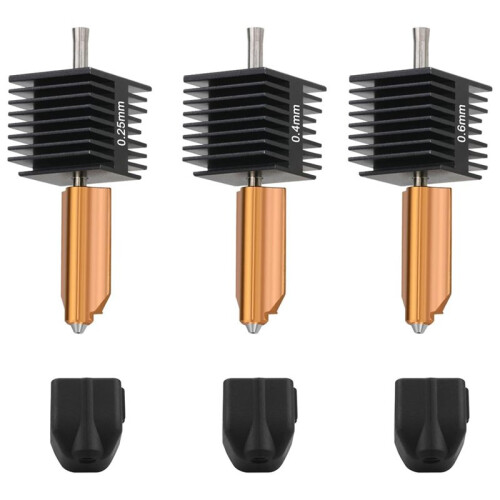 Kit de 3 Têtes D'Impression 0,25/0,4/0,6 mm pour Imprimante 3D pour Flashforge AD5X avec Buses Intégrées