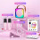 Set di microfoni karaoke wireless per bambini con 2 microfoni, Bluetooth 5.3, cambiavoce e luci LED, microfono portatile per bambini 5