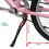 Descanso lateral ajustável para bicicletas de 16 a 20 polegadas, suporte universal, estrutura de liga resistente. 3