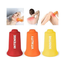 Silikónová sada na bankovanie 3 kusy na telo a tvár masáž proti celulitíde a uvoľnenie svalov