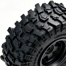 Set van 4 Stuks 0,7" Wielen met Metalen Naven en All-Terrain Banden voor 1/30 SCX30 RC Auto Upgrade Onderdelen, Peptidekleur