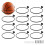 12 Pack Basketball Wall Mount  Holder, Universal  Rack, Space-Saving Wall Storage Display for Basketball 4